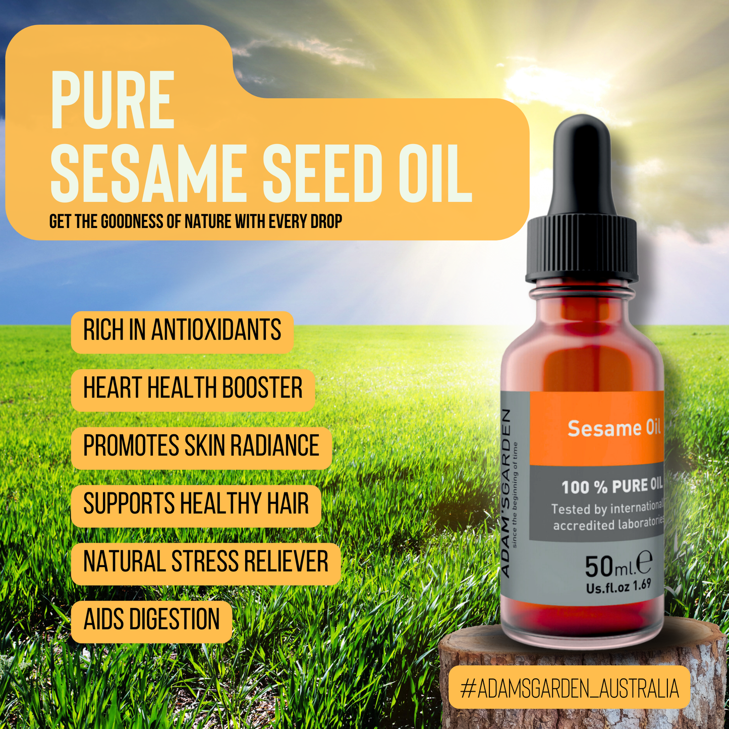 Pure Sesame Seed Oil 50ml